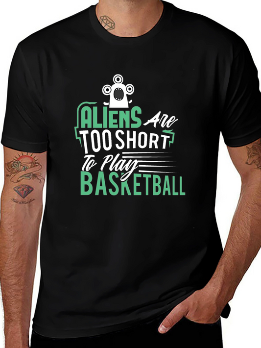 Aliens Basketball Graphic Tee - Black T-Shirt