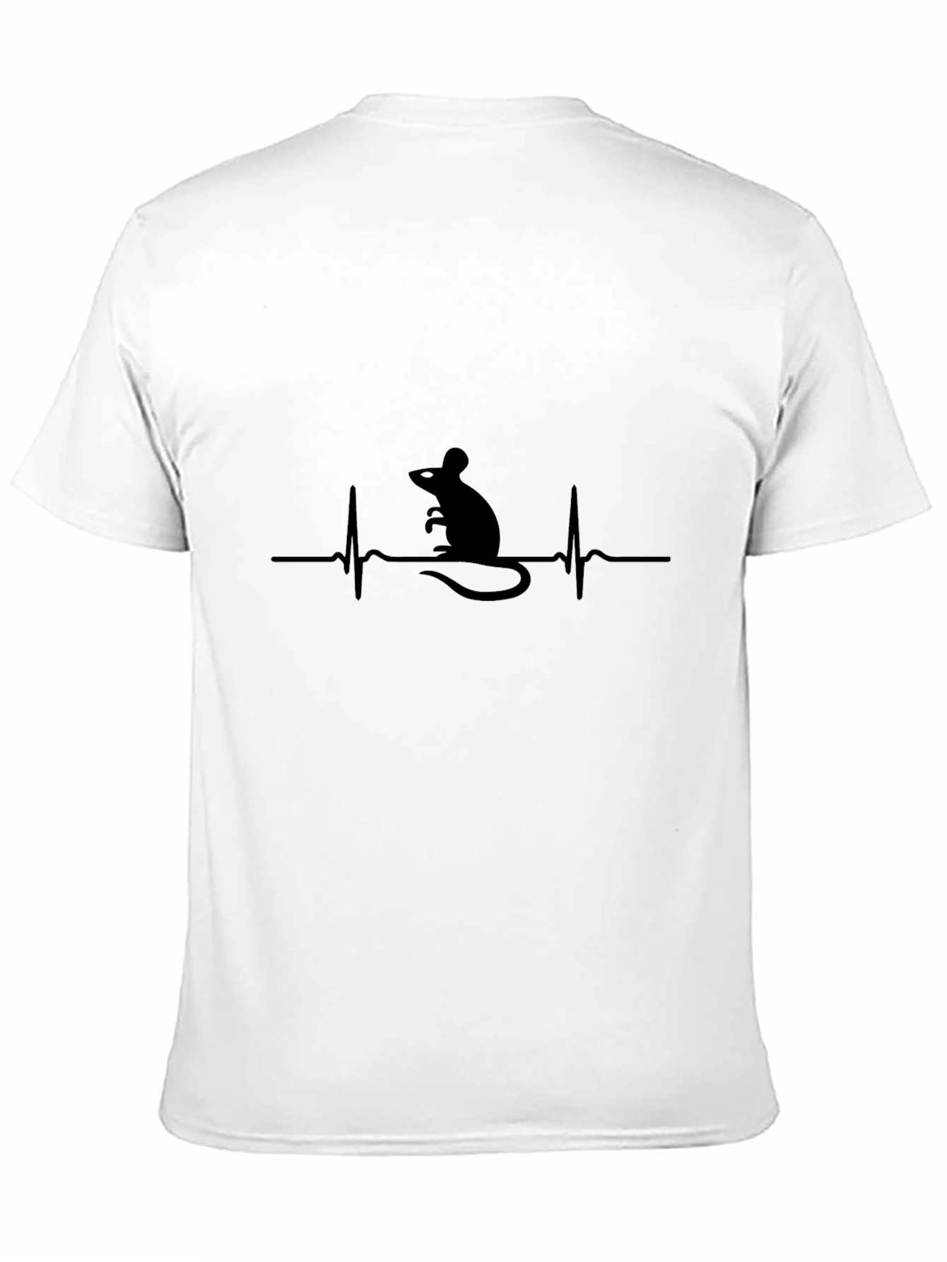 Mouse Heartbeat Graphic T-Shirt - Mens Black Tee