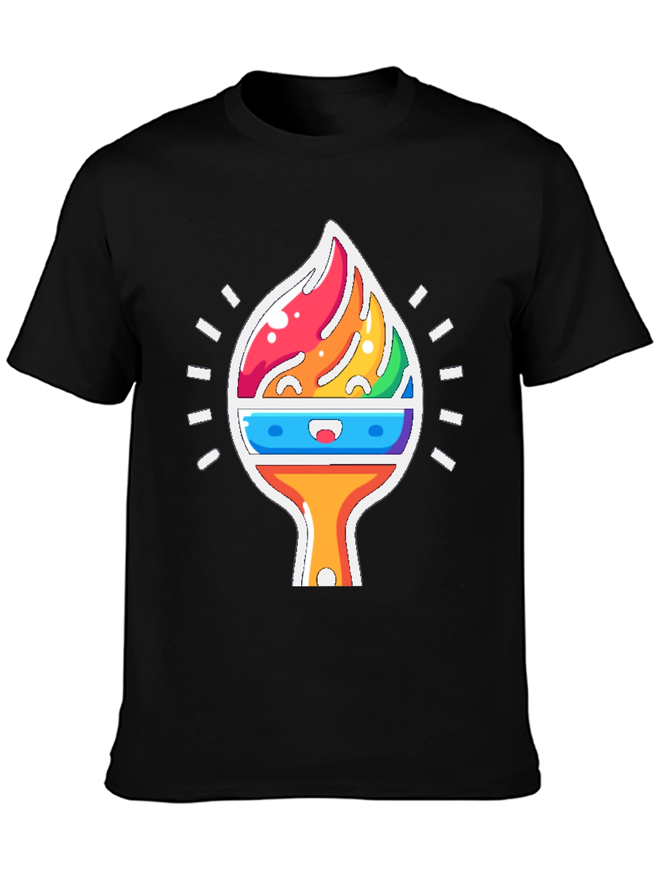 Rainbow Brushstroke Graphic Tee