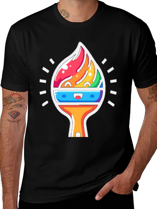 Rainbow Brushstroke Graphic Tee