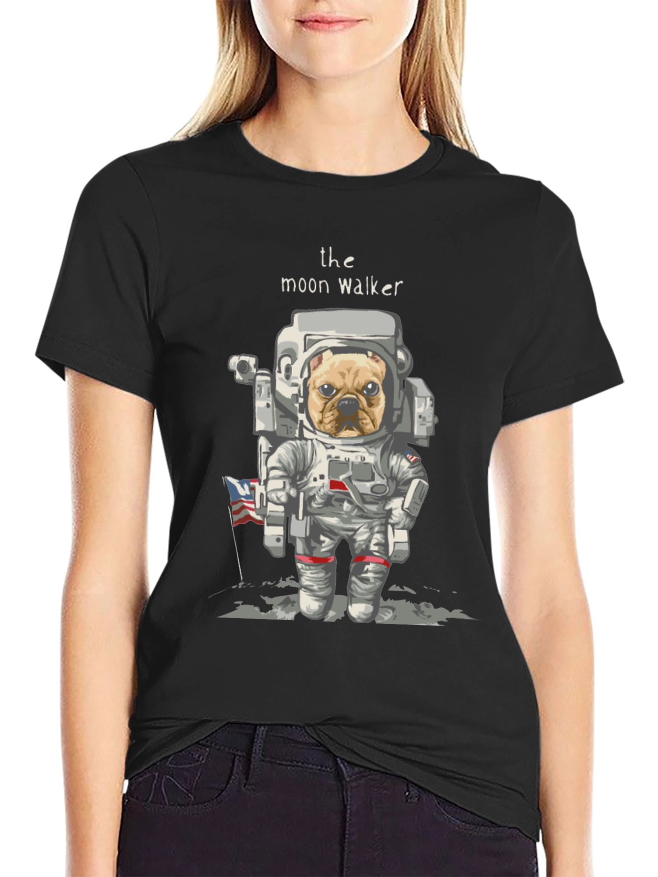 Moon Walker Dog Graphic T-Shirt