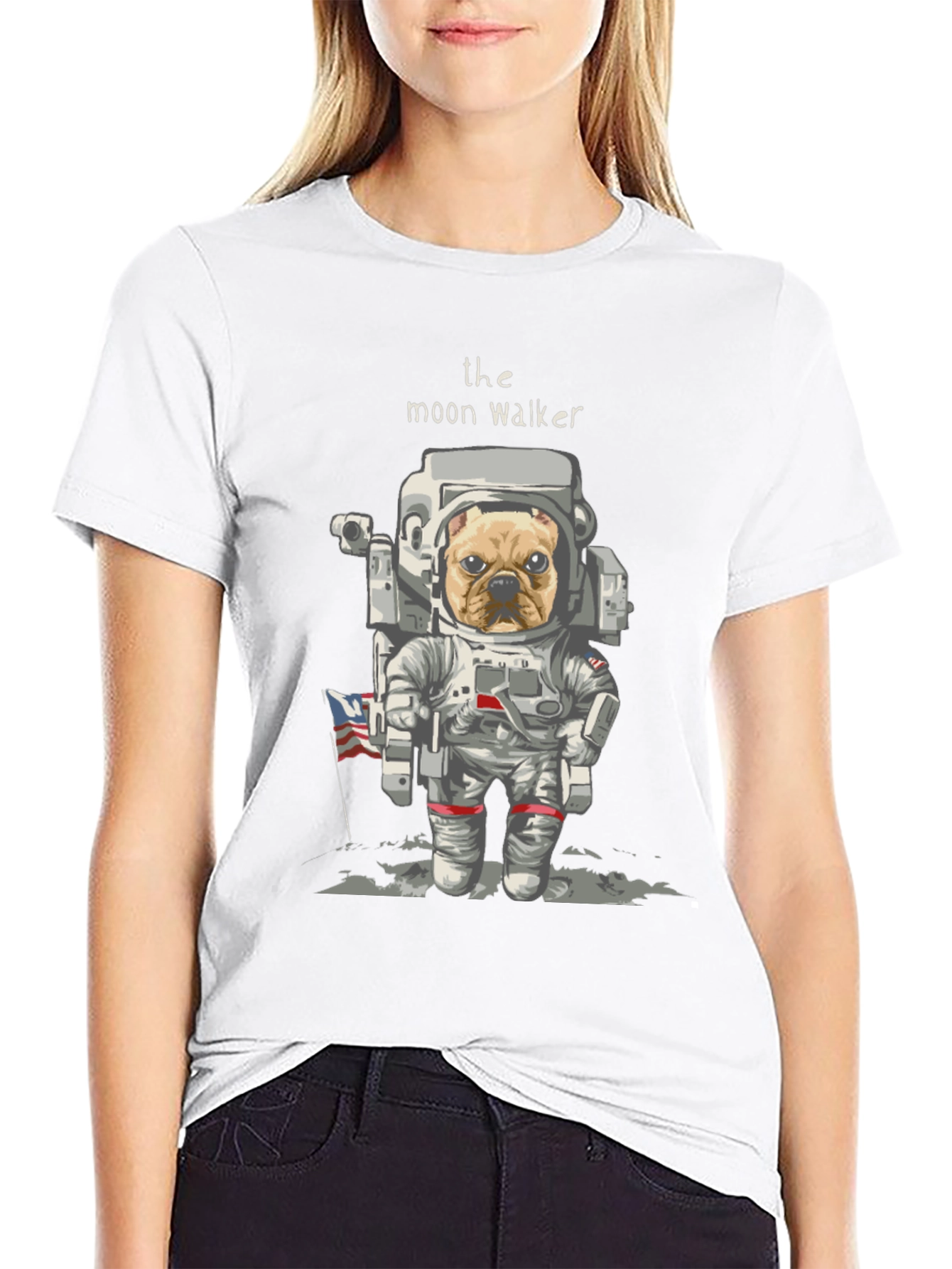 Moon Walker Dog Graphic T-Shirt