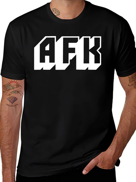 AFK Graphic Tee - Black Cotton T-Shirt