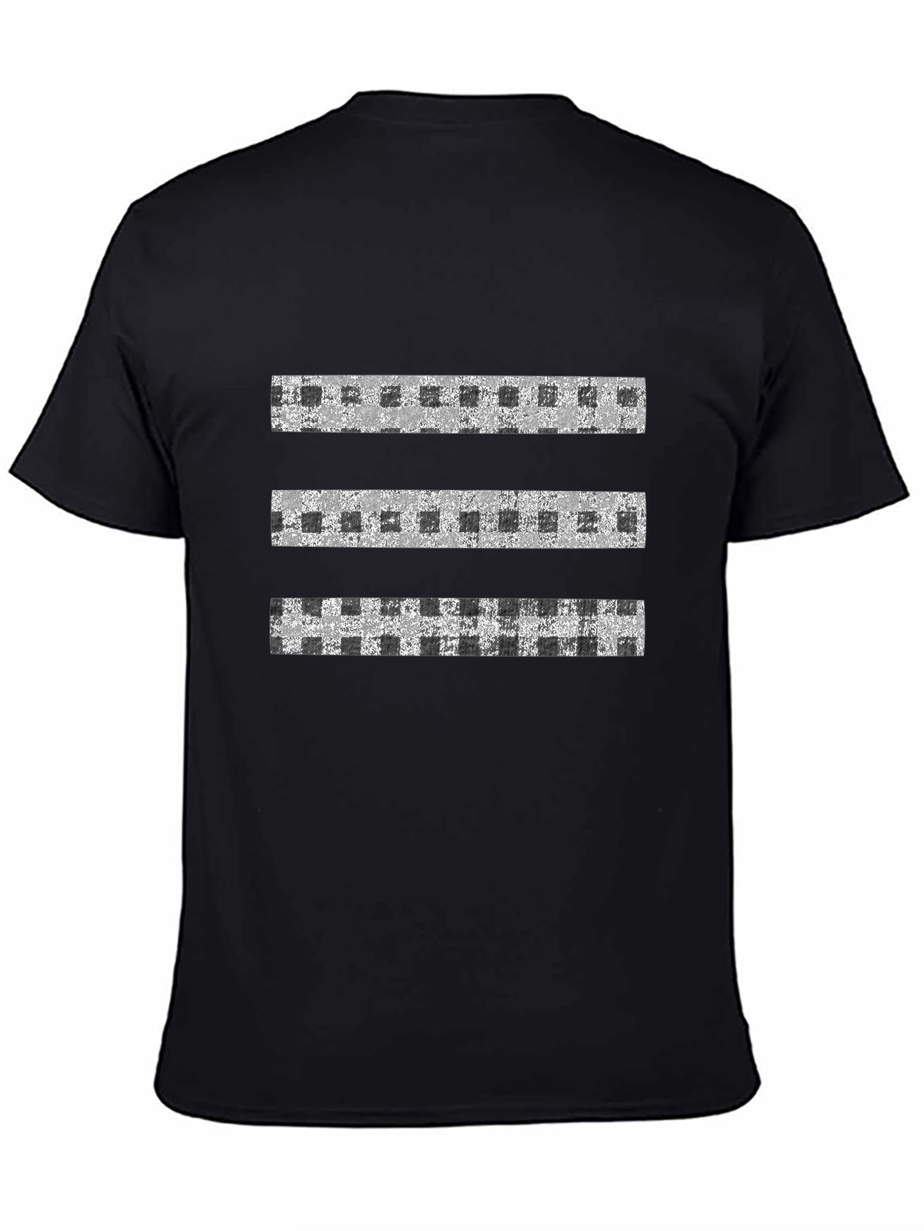 Abstract Stripe Pattern Black T-Shirt