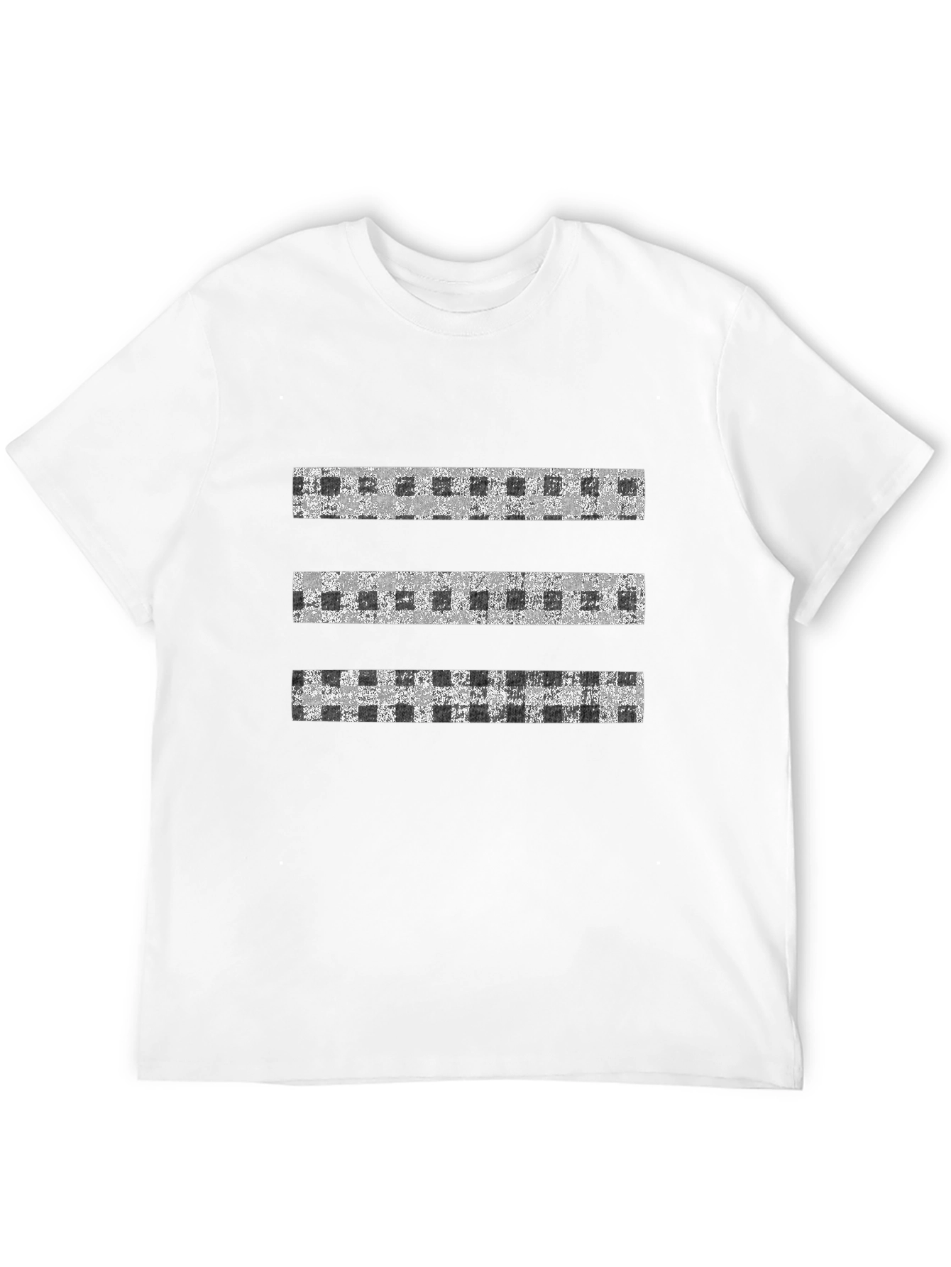 Abstract Stripe Pattern Black T-Shirt