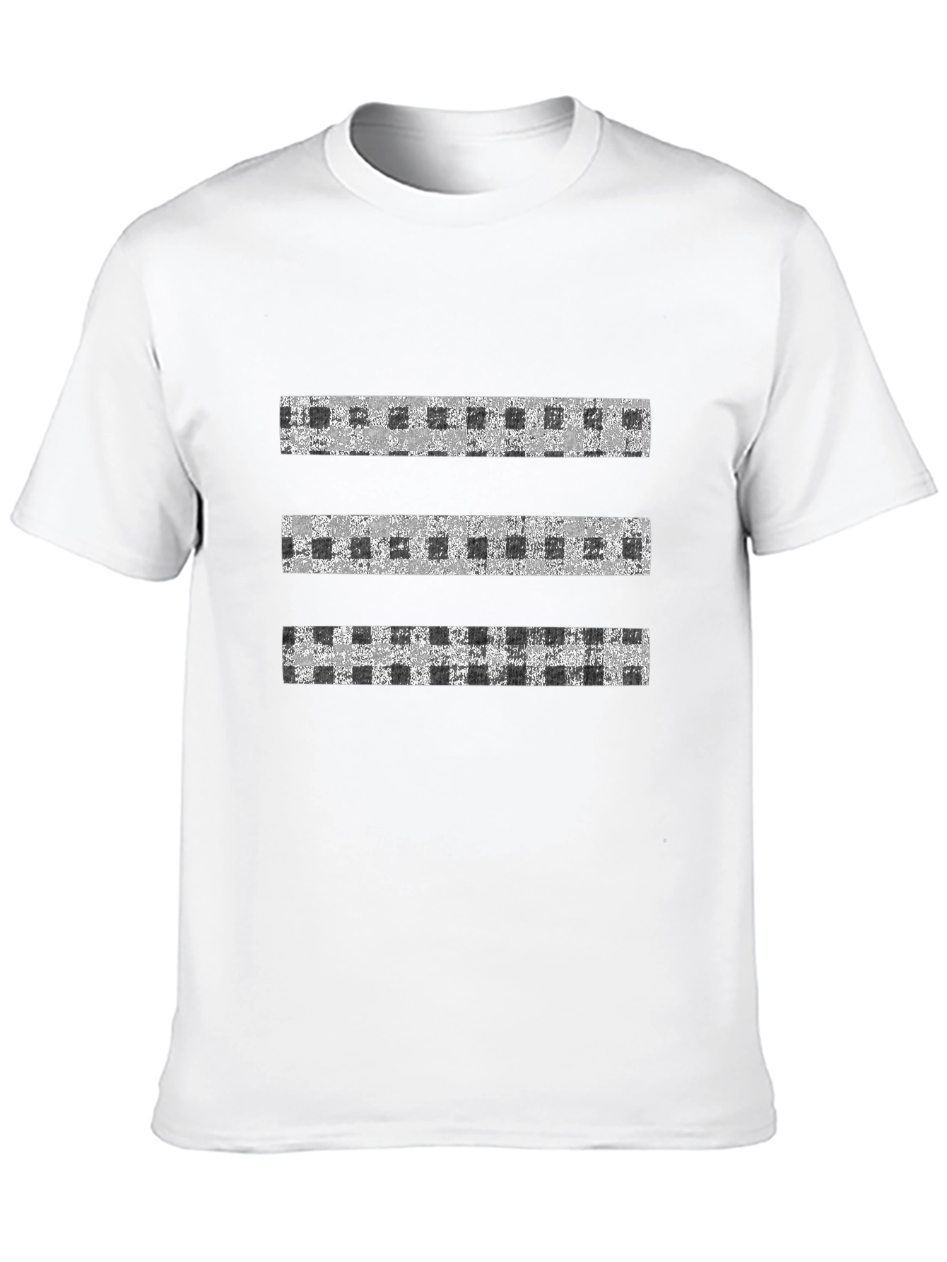 Abstract Stripe Pattern Black T-Shirt