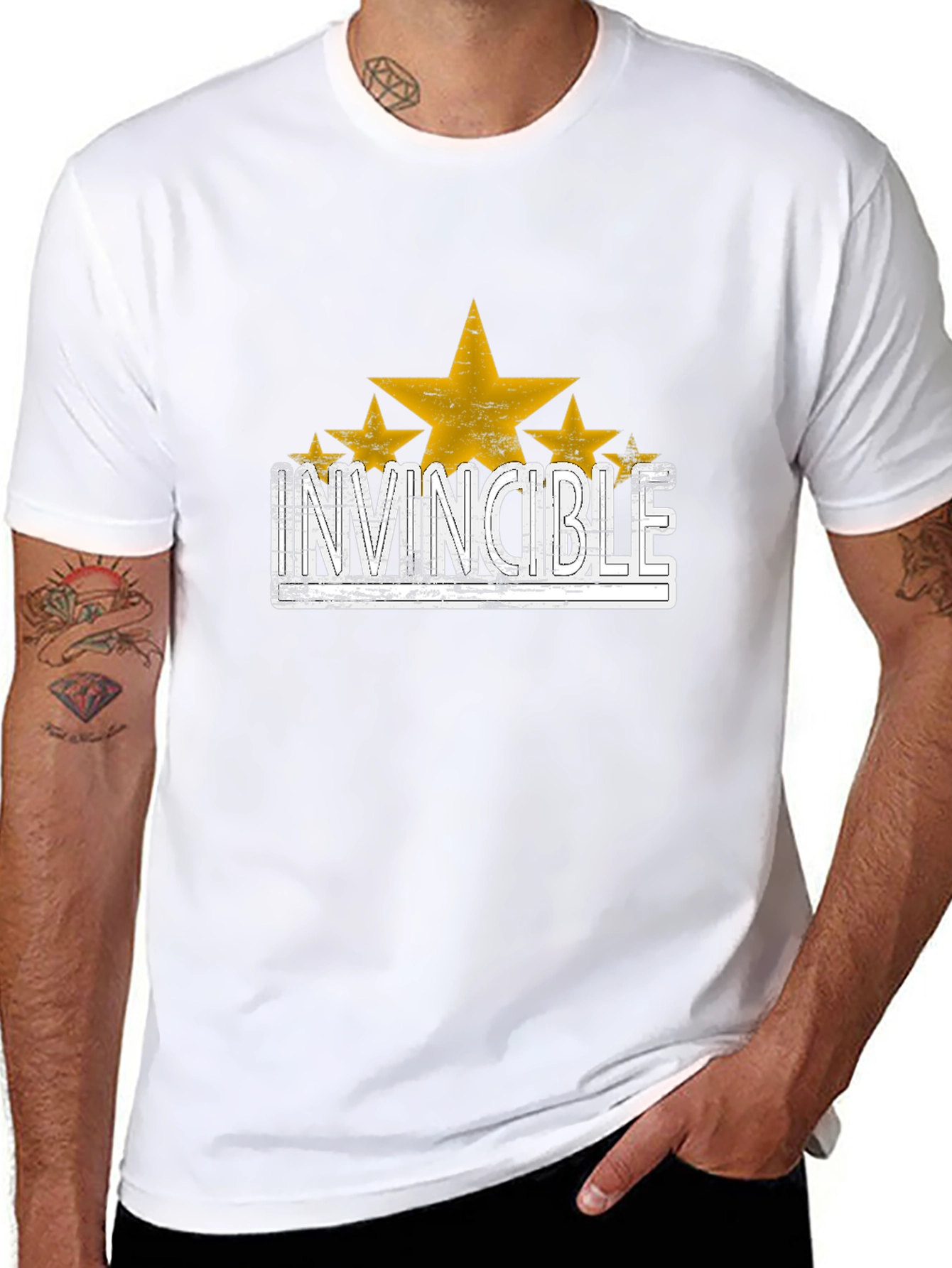 Invincible Star Graphic T-Shirt - Trendy Design