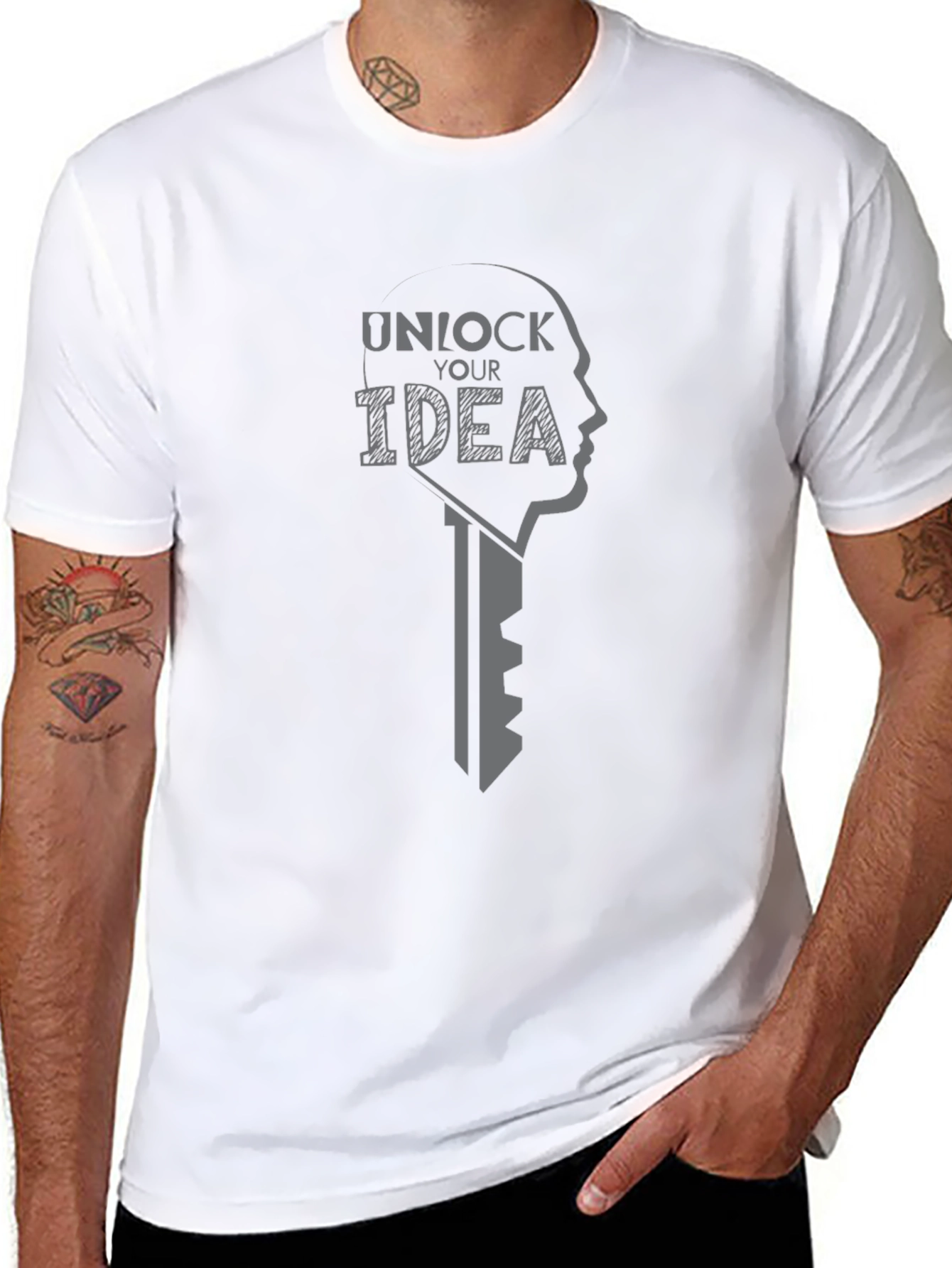 Unlock Your Idea Graphic T-Shirt - Premium Cotton Blend