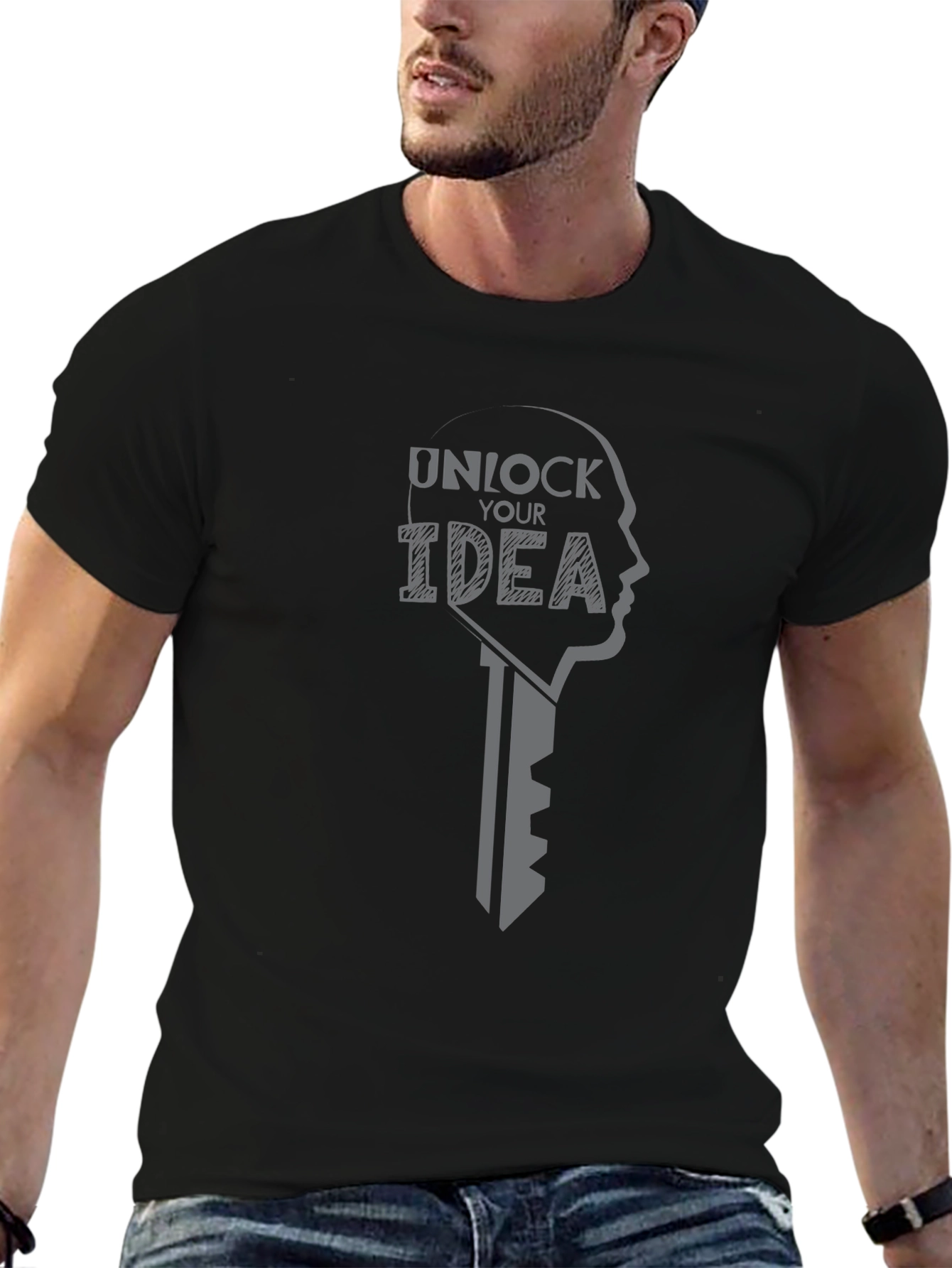 Unlock Your Idea Graphic T-Shirt - Premium Cotton Blend