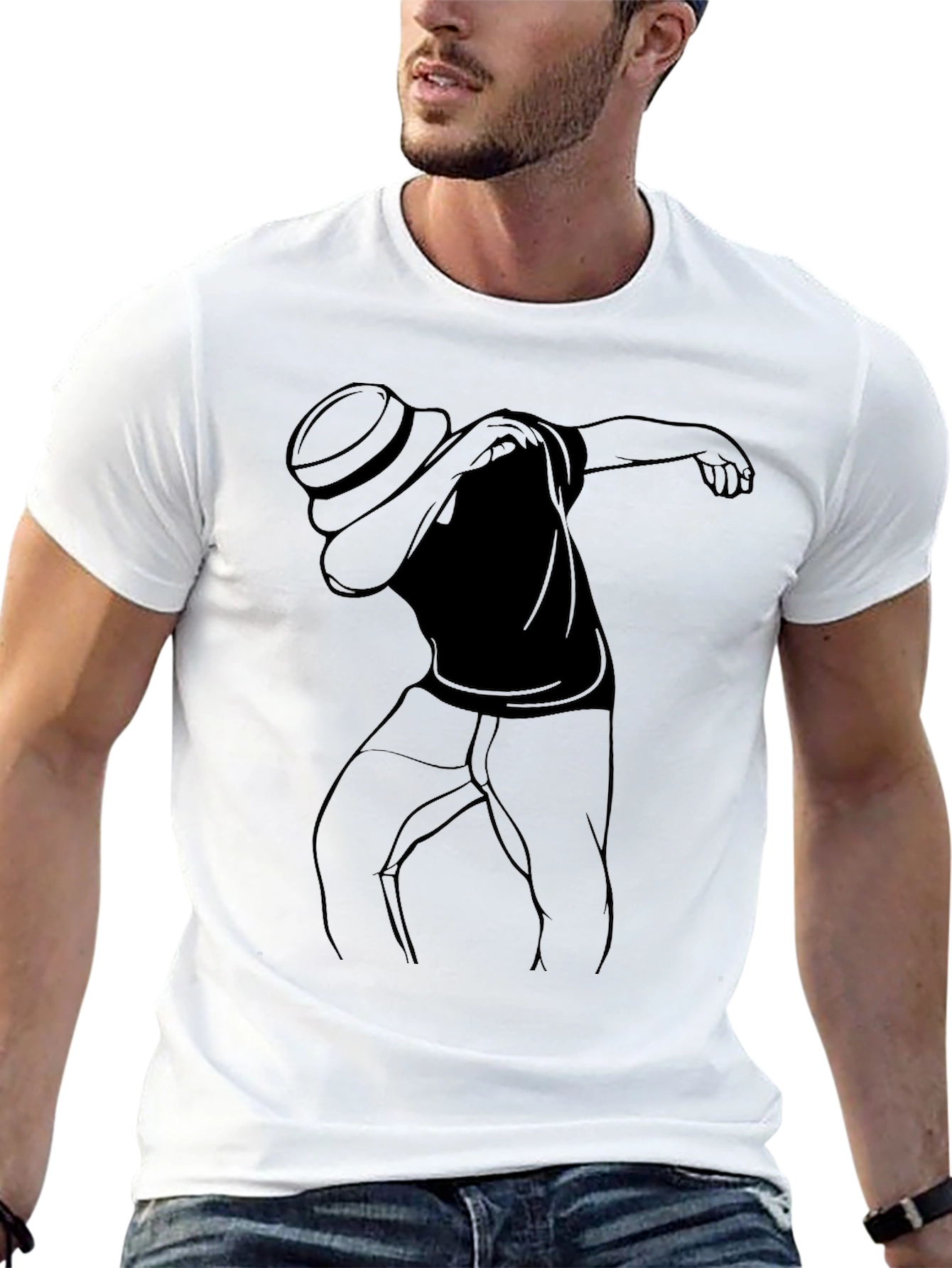 Dabbing Man Graphic Tee - Cool & Stylish