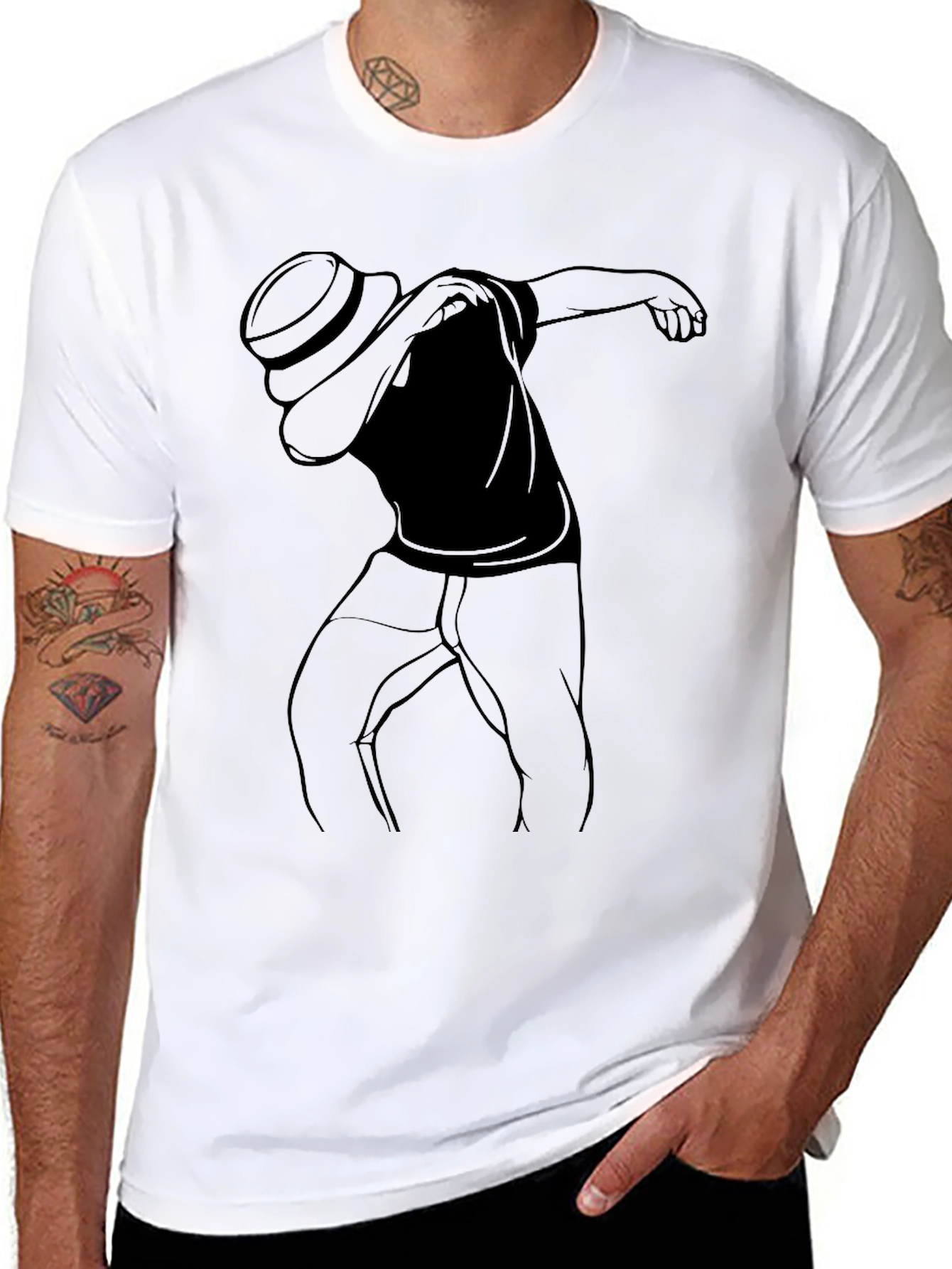 Dabbing Man Graphic Tee - Cool & Stylish