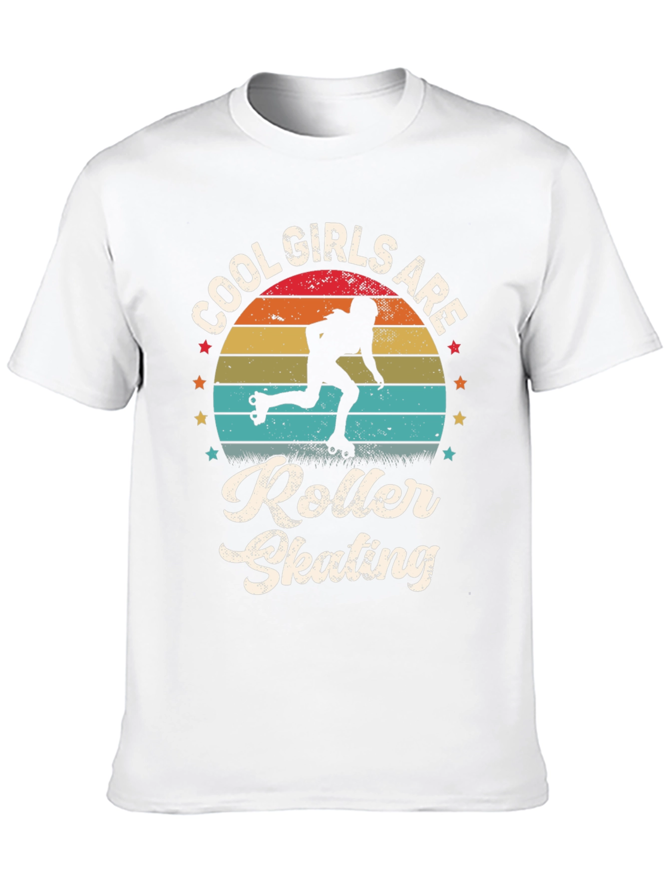 Cool Girls Roller Skating Retro Graphic Tee